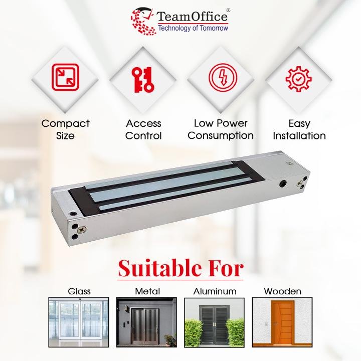 Team Office Single Leaf 600LBS Electro Magnetic Lock(2 Wire)
