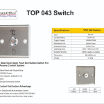 TOP-43 Exit Push Switch Metal