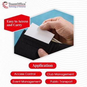 Team Office Thin, ISO, Thermal Printable RFID Proximity Cards for Attendance and Access Control (Pack of 50)