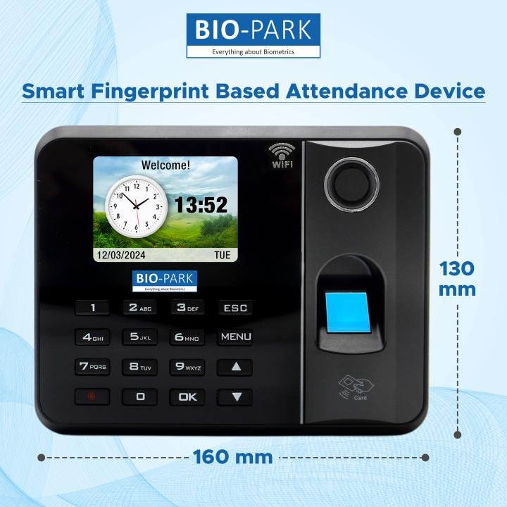 Team Office Bio Park B100 Cloud-Enabled WiFi Biometric Attendance Device