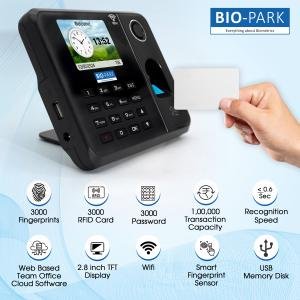 Team Office Bio Park B100 Cloud-Enabled WiFi Biometric Attendance Device