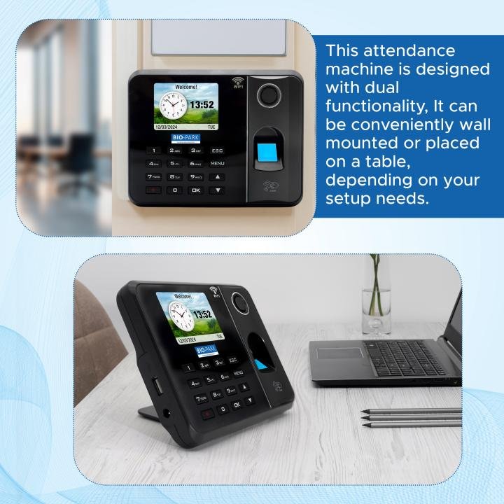 Team Office Bio Park B100 Cloud-Enabled WiFi Biometric Attendance Device