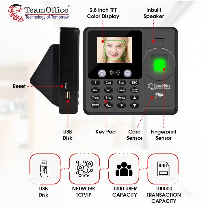Team Office Z900 Face Recognition based Attendance And Professional Access Control