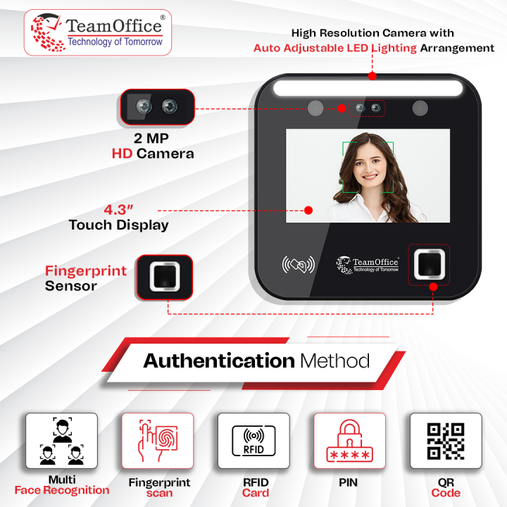 Team Office Z903 Dynamic Face Recognition Attendance Device